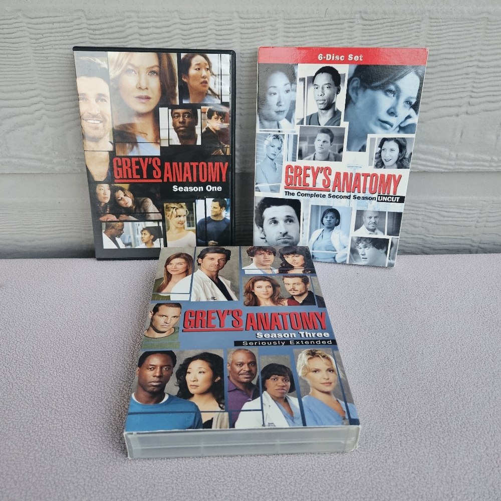 Grey's Anatomy DVD Set Seasons 1-3 Lot 1 2 3 TV Show Series McDreamy